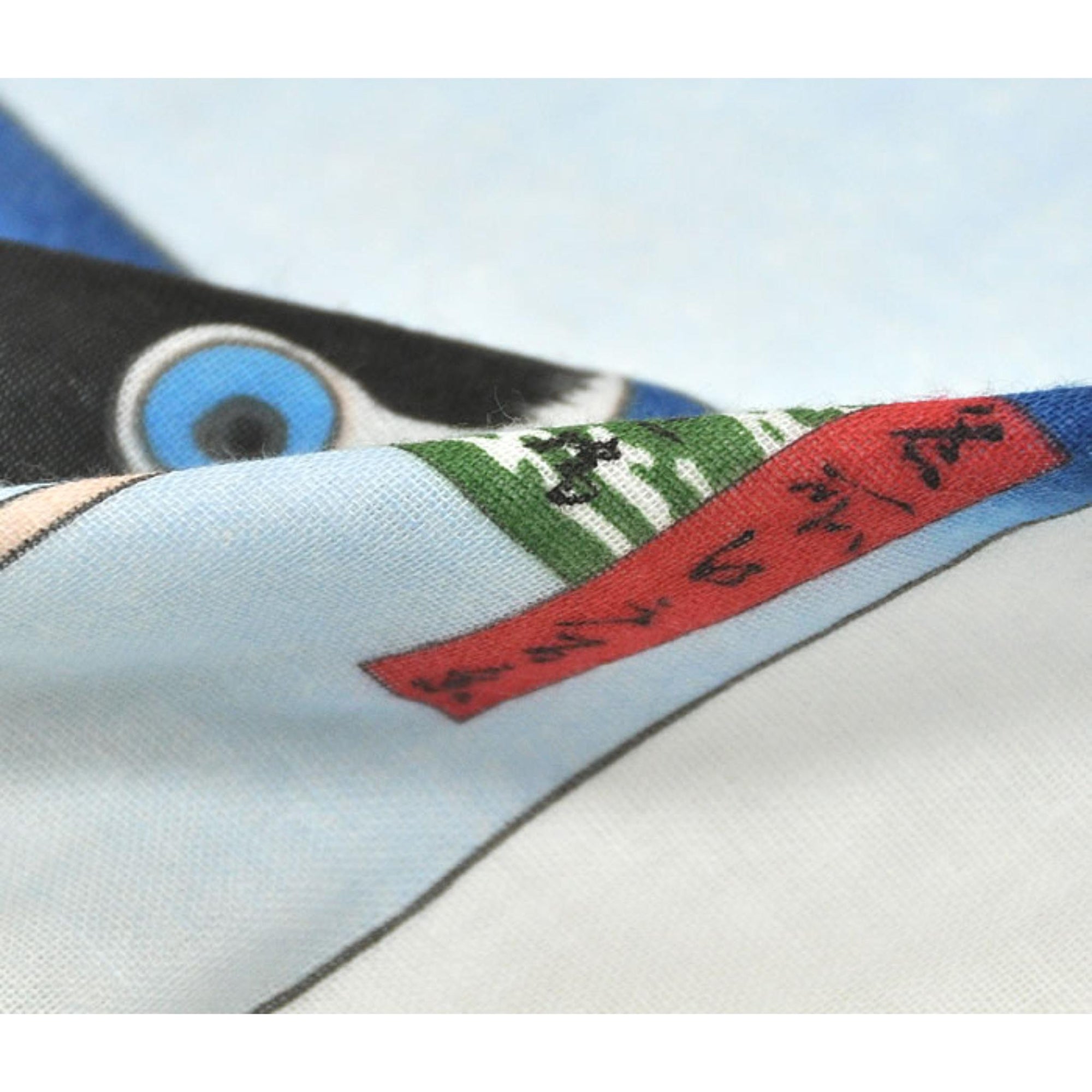 Tenugui serviette japonaise 100% coton imprimé Carpe Koi et fleurs