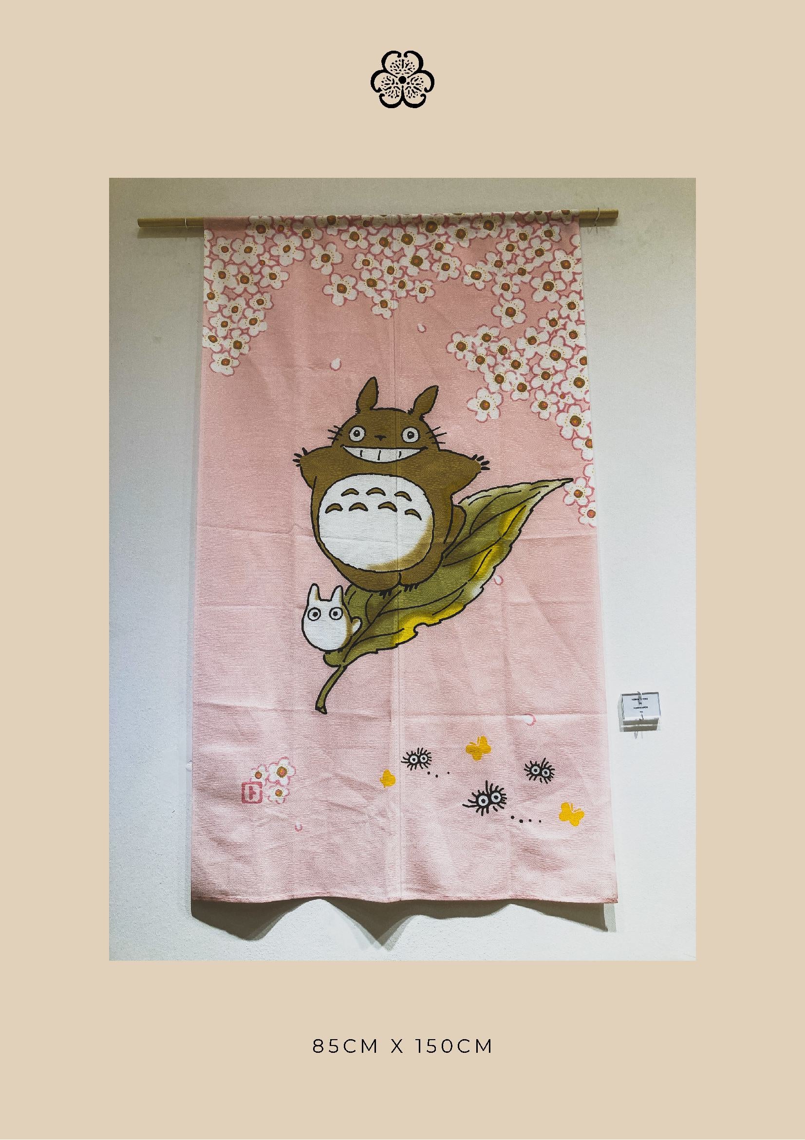 Noren rideau japonais - Totoro Surf sur une Feuille Géante