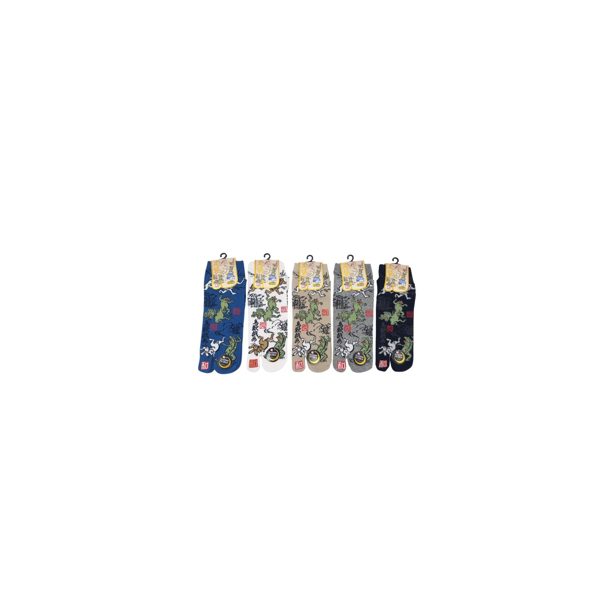 Chaussette Japonaises Tabi en coton - Grenouille et Lapin Taille Large