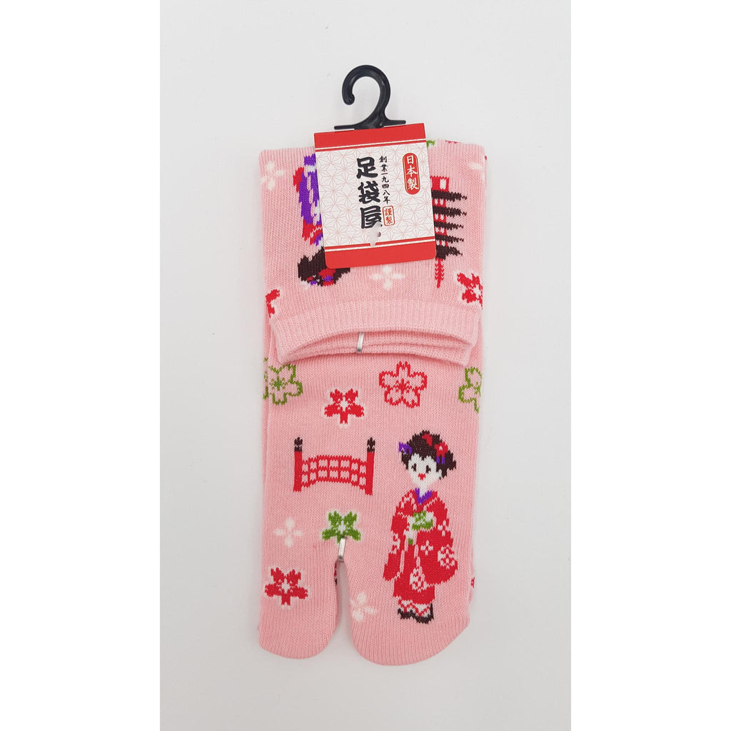 Chaussettes Japonaises Tabi - Motif Maiko- Taille Eu34-40- par lot de 6 paires