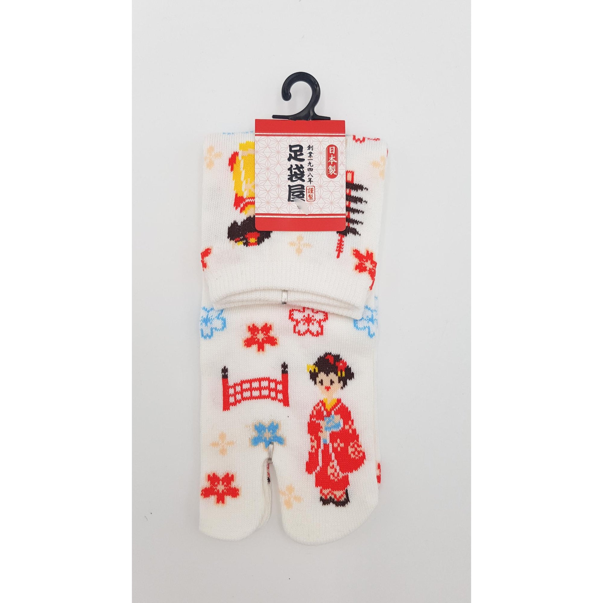 Chaussettes Japonaises Tabi - Motif Maiko- Taille Eu34-40- par lot de 6 paires