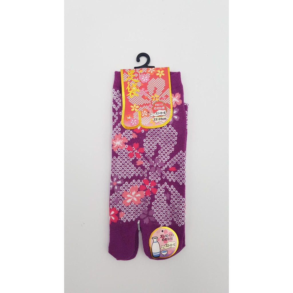 Chaussettes Japonaises Tabi en coton - Fleur Shibori