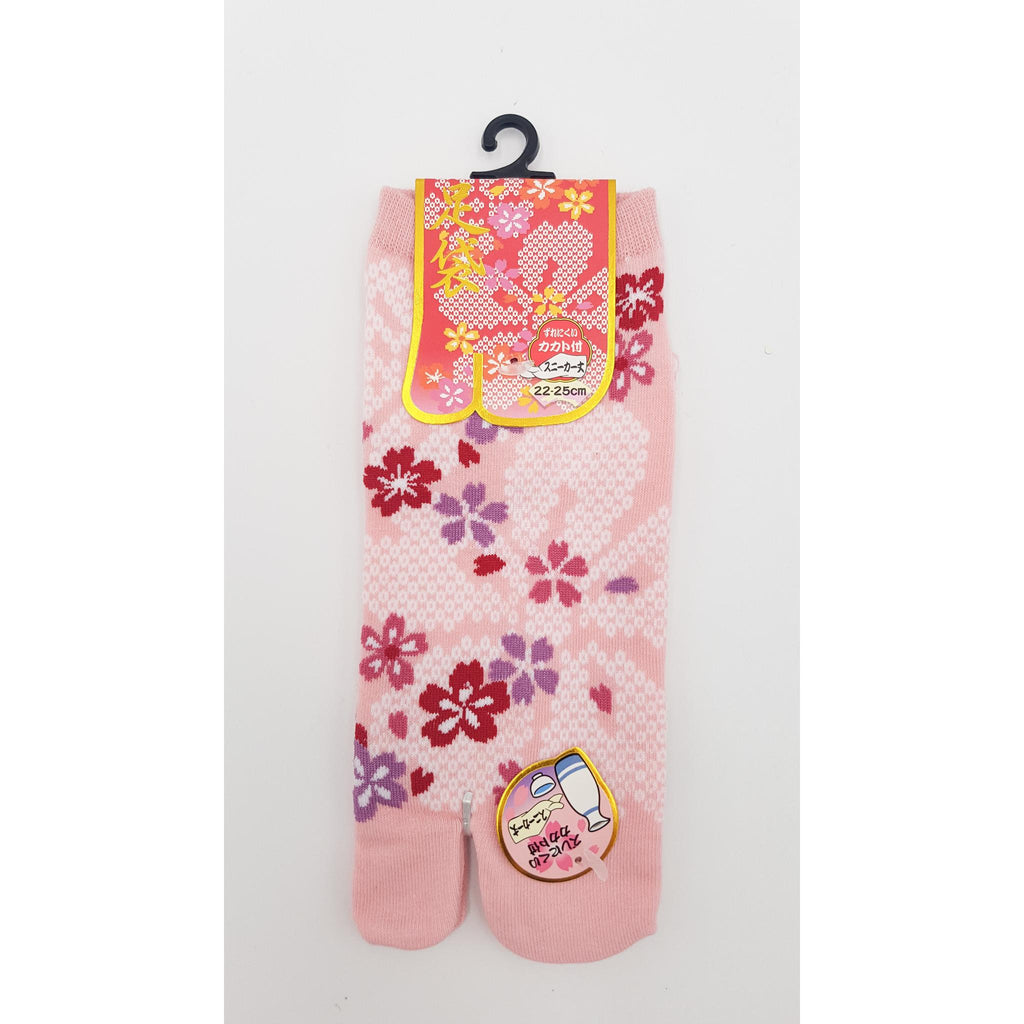 Japanese Cotton Tabi Socks - Shibori Flower