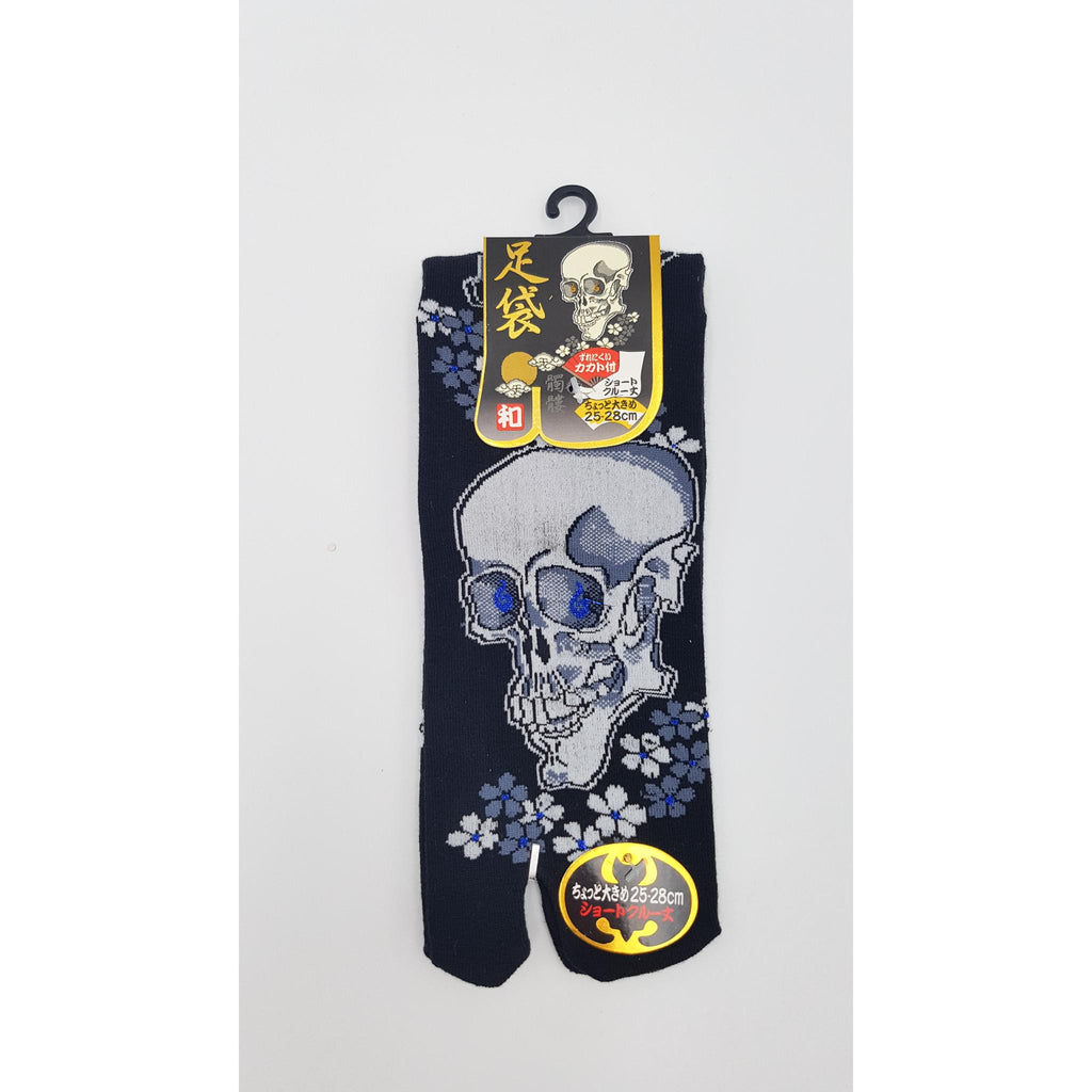 Chaussettes Japonaises Tabi en Coton - Crâne Taille Large