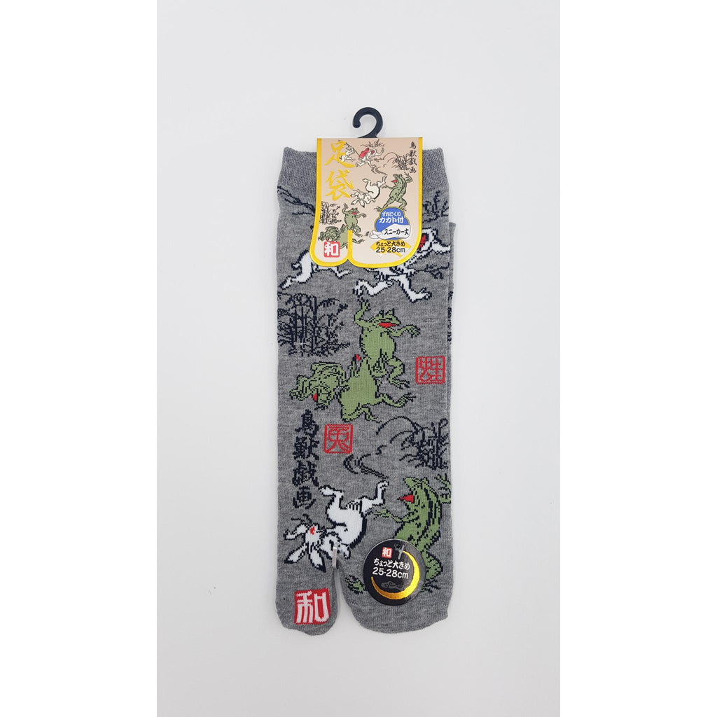 Chaussette Japonaises Tabi en coton - Grenouille et Lapin Taille Large
