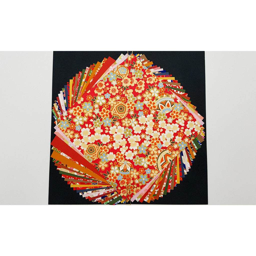 Lot bloc 40 feuilles de papier japonais de Kyoto pour pliage origami
