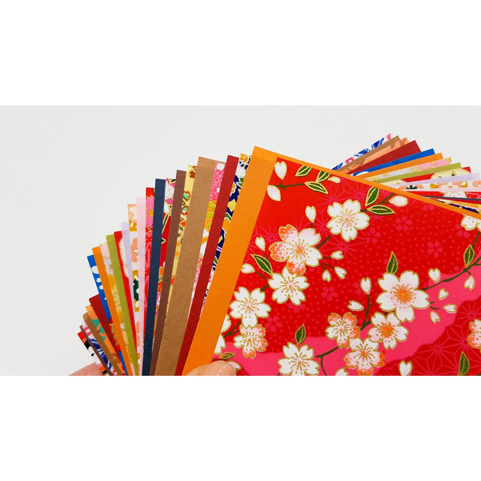 Lot bloc 40 feuilles de papier japonais de Kyoto pour pliage origami