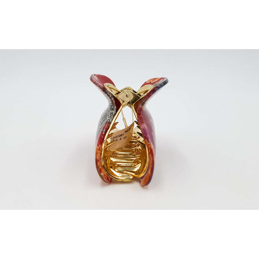 Pince crocodile à cheveux japonaise à motif floral – Lot de 3