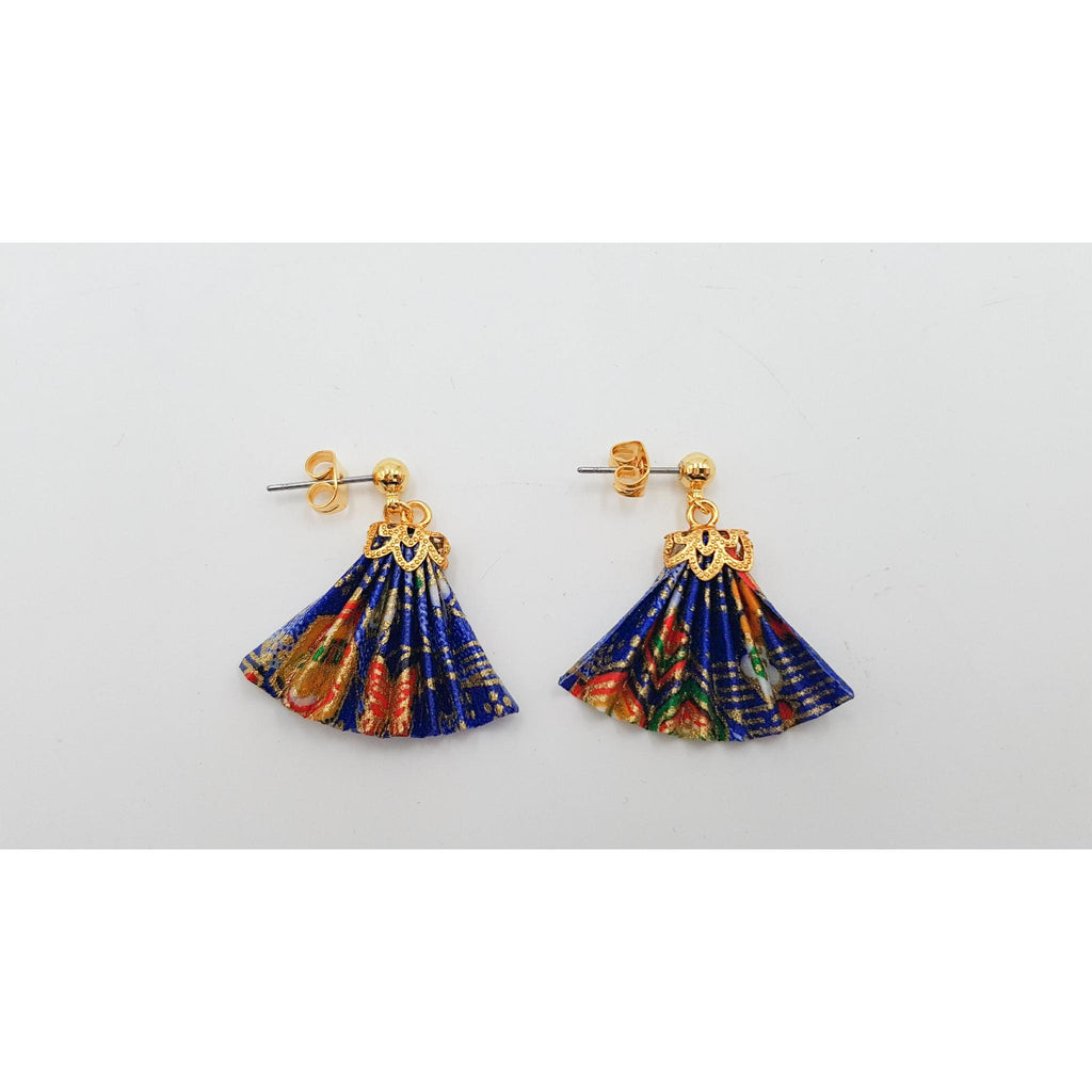Boucle d'oreille japonaise Origami sensu (éventail)- Lot 5