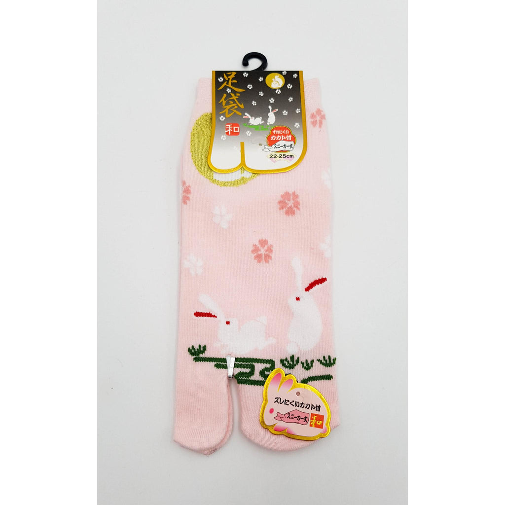 Chaussettes Japonaises Tabi en coton - Couple de Lapins