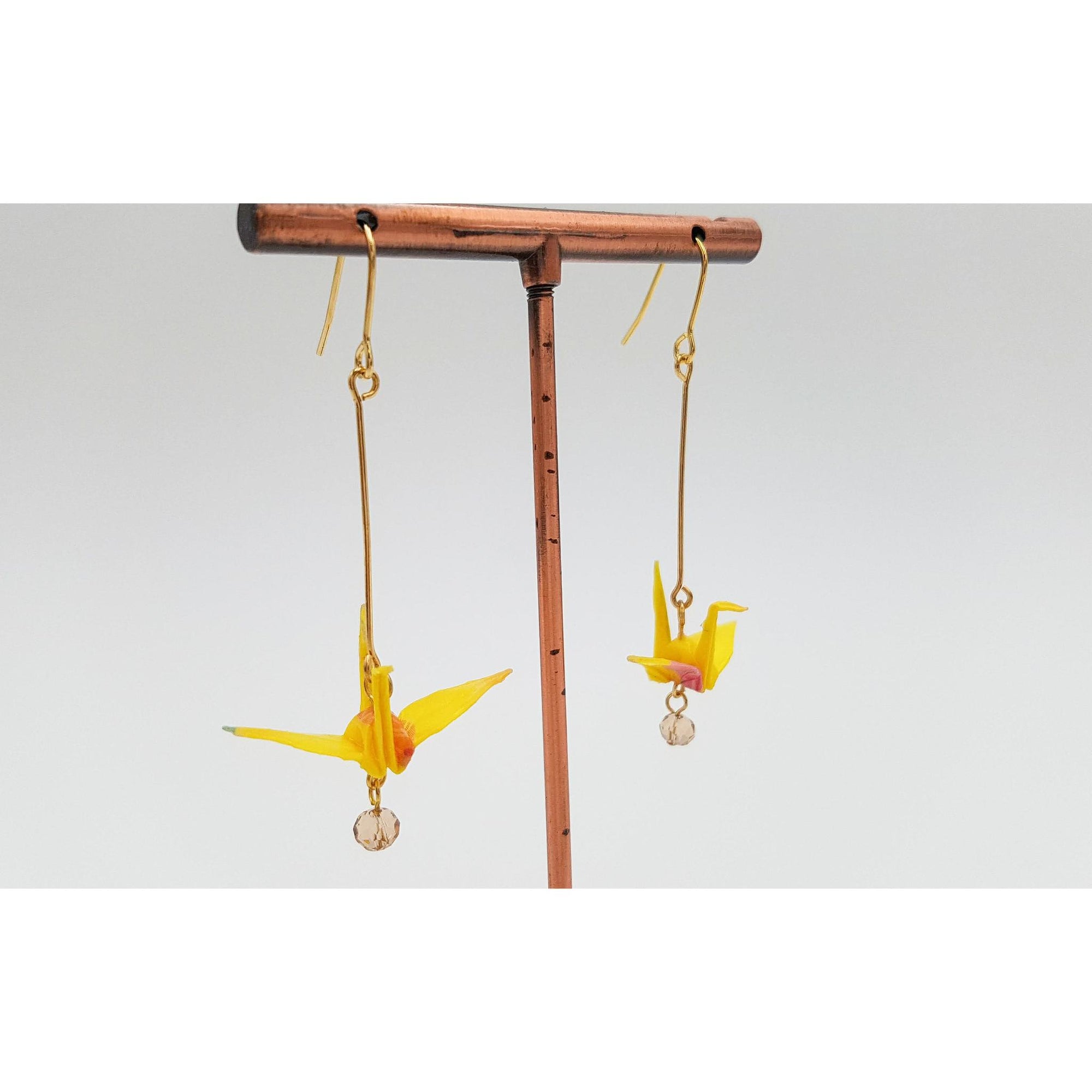 Boucle d'oreille japonaise Origami Tsuru Grue Luxe- Lot 3