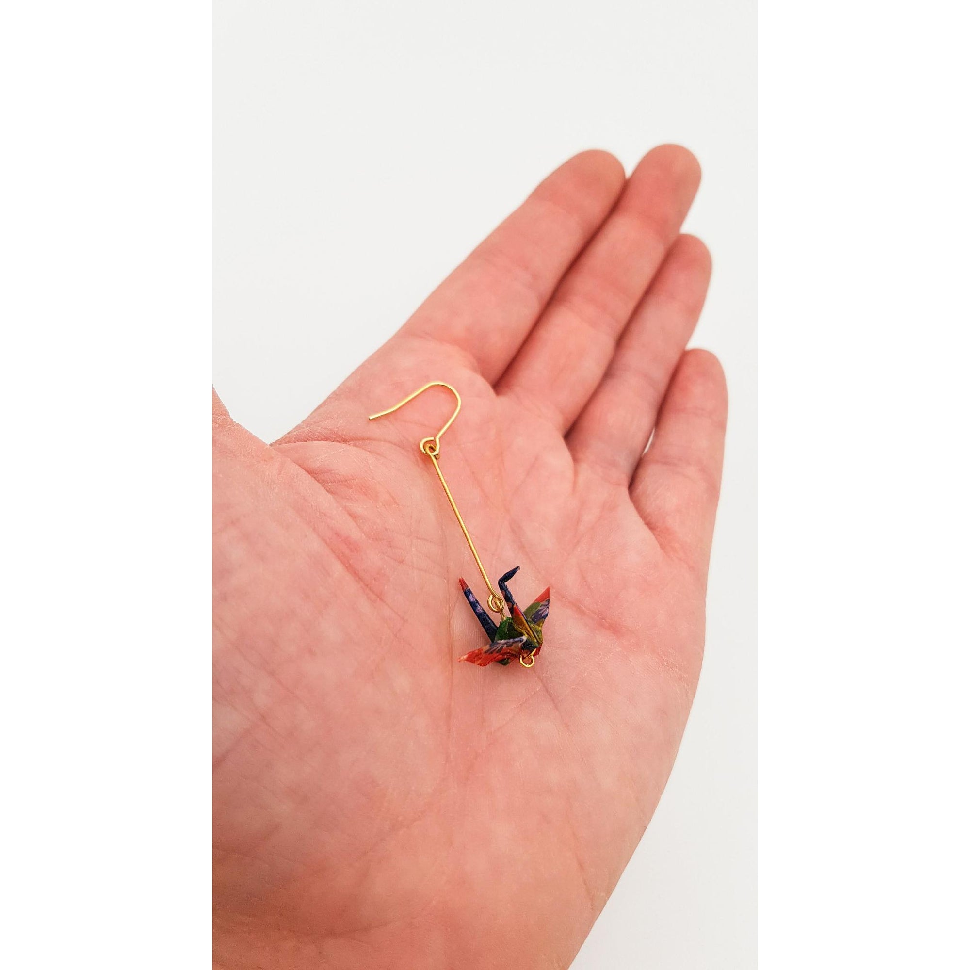 Boucle d'oreille japonaise Origami Tsuru Grue Luxe- Lot 3