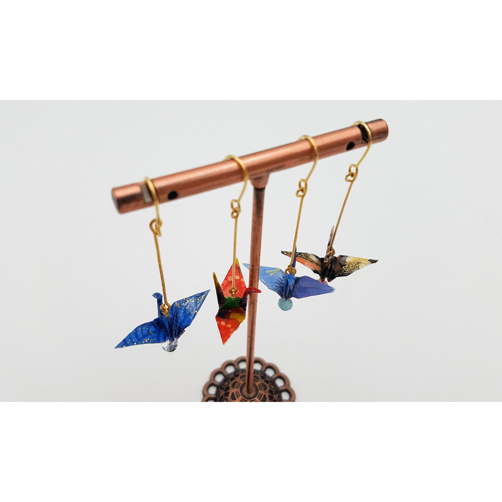 Kimono silk clips in Japanese shibori fabric