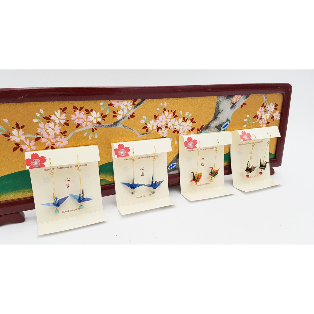 Kimono silk clips in Japanese shibori fabric