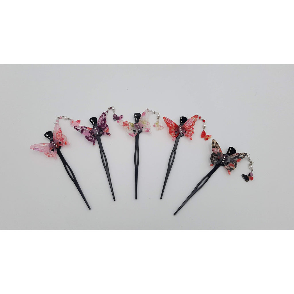 Pic à chignon japonais Kanzashi - Papillon