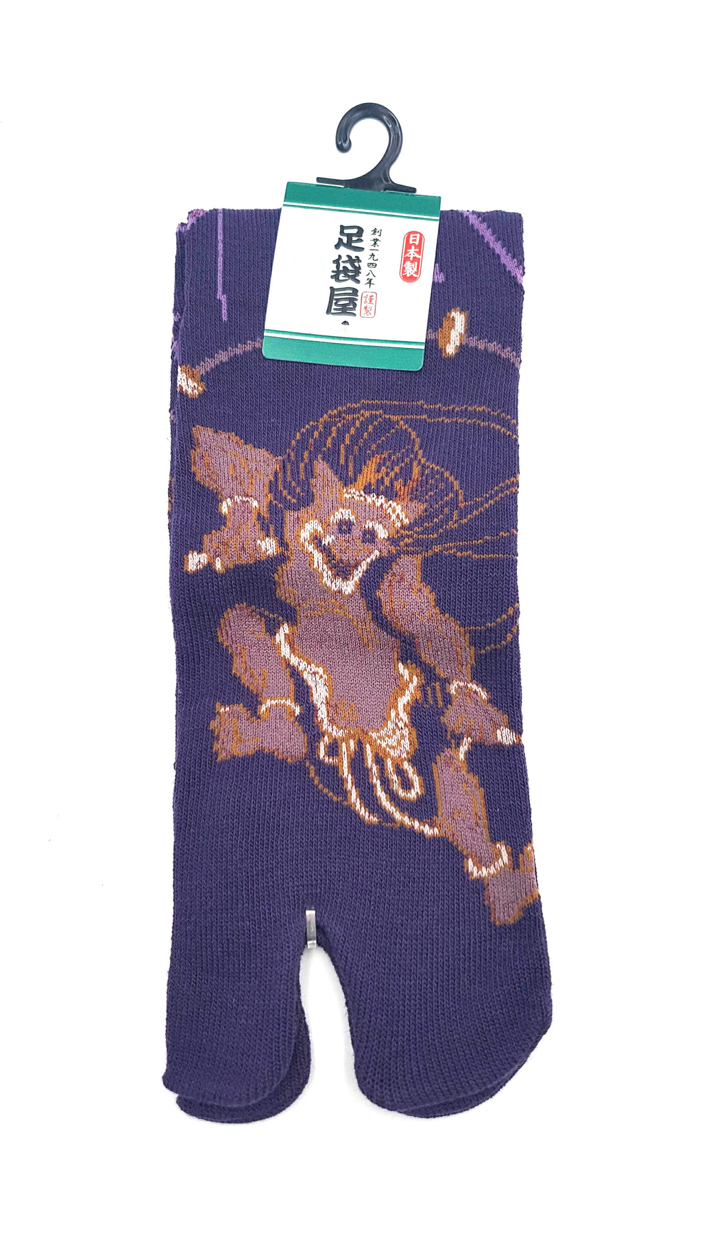 Chaussettes Japonaises Tabi - Motif Raijin　Dieu du tonnerre- Taille Eu 40-45 - par lot de 6 paires