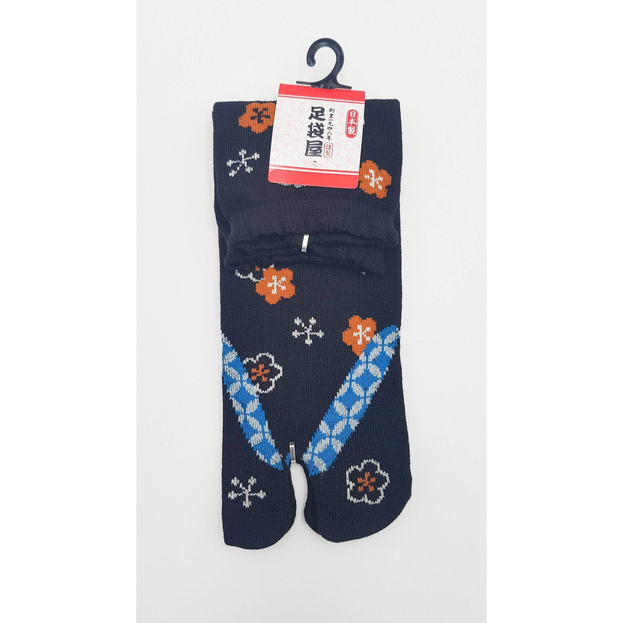 Chaussettes Japonaises Tabi en coton - Geta fleuri