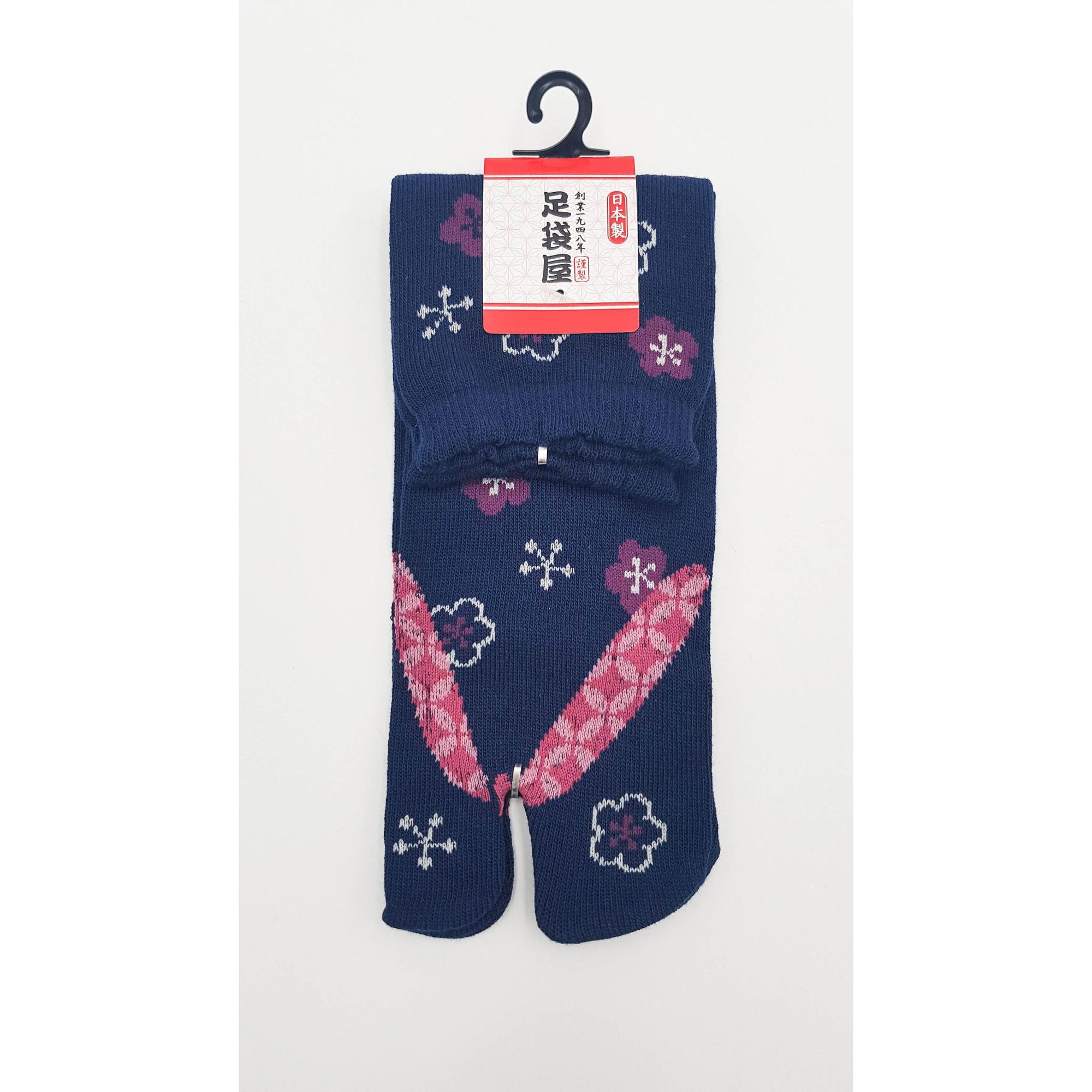 Chaussettes Japonaises Tabi en coton - Geta fleuri
