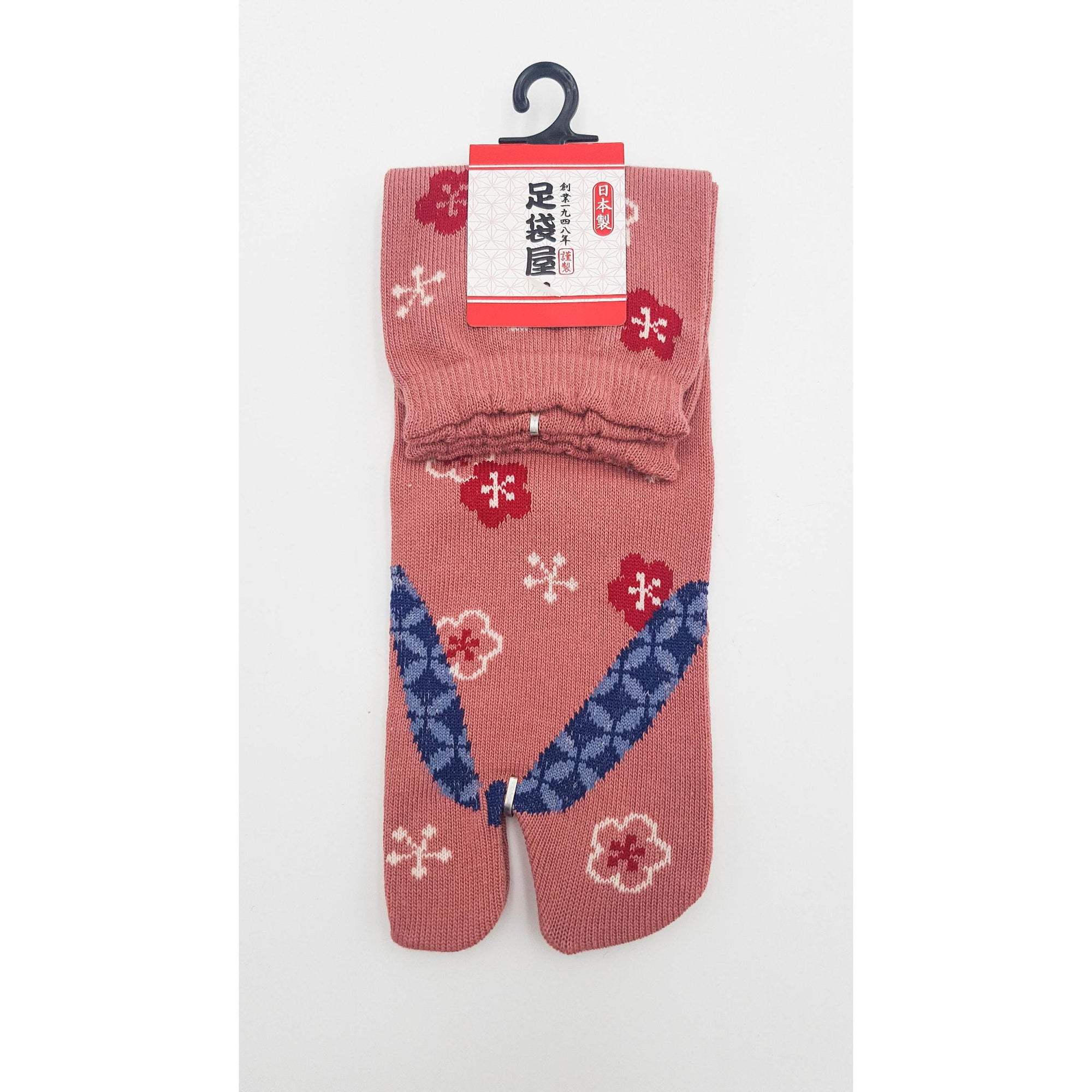 Chaussettes Japonaises Tabi en coton - Geta fleuri