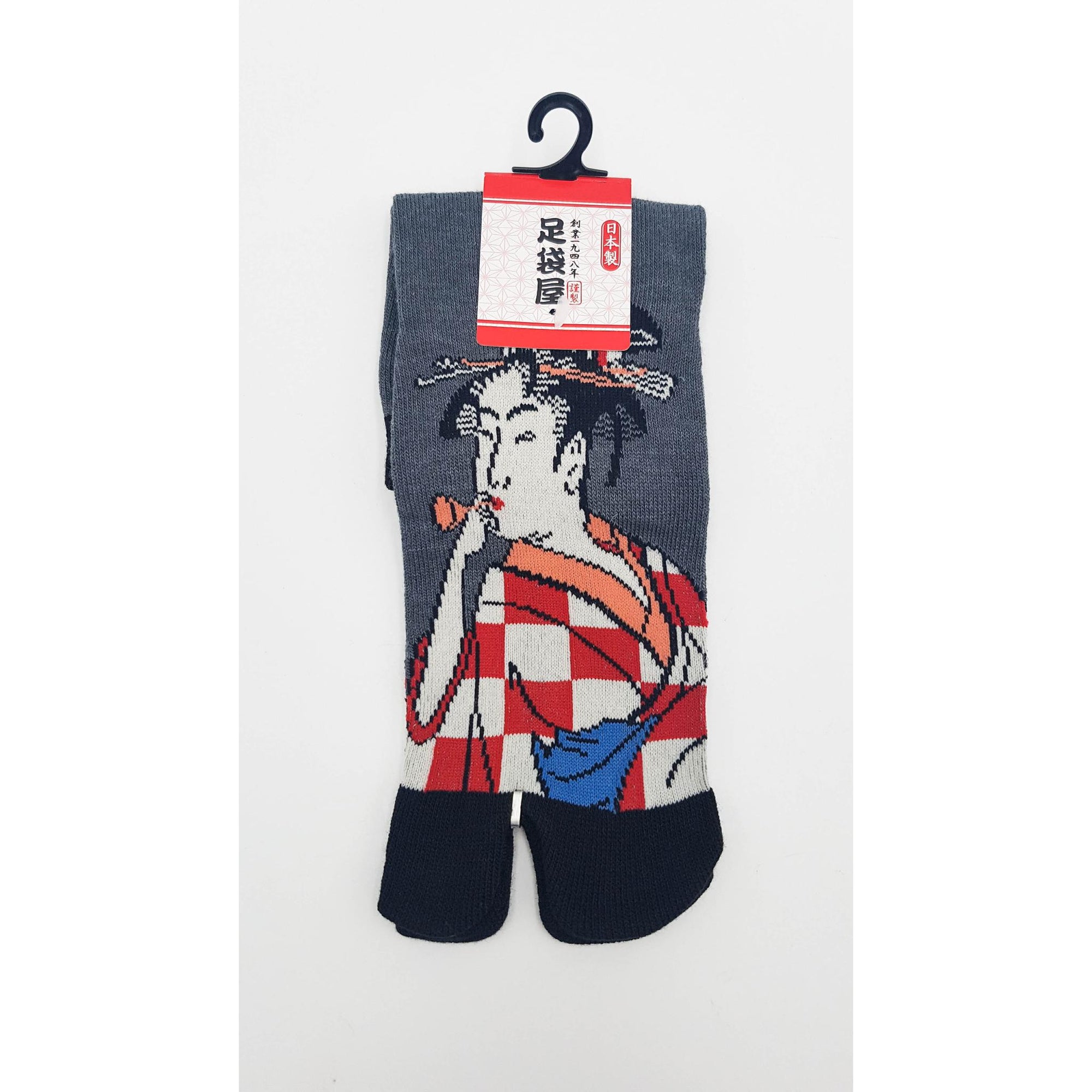 Chaussettes Japonaises Tabi - Motif Femme Japonaise - Taille Eu34-40 - par lot de 6 paires