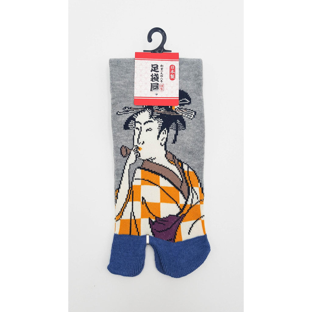 Chaussettes Japonaises Tabi - Motif Femme Japonaise - Taille Eu34-40 - par lot de 6 paires