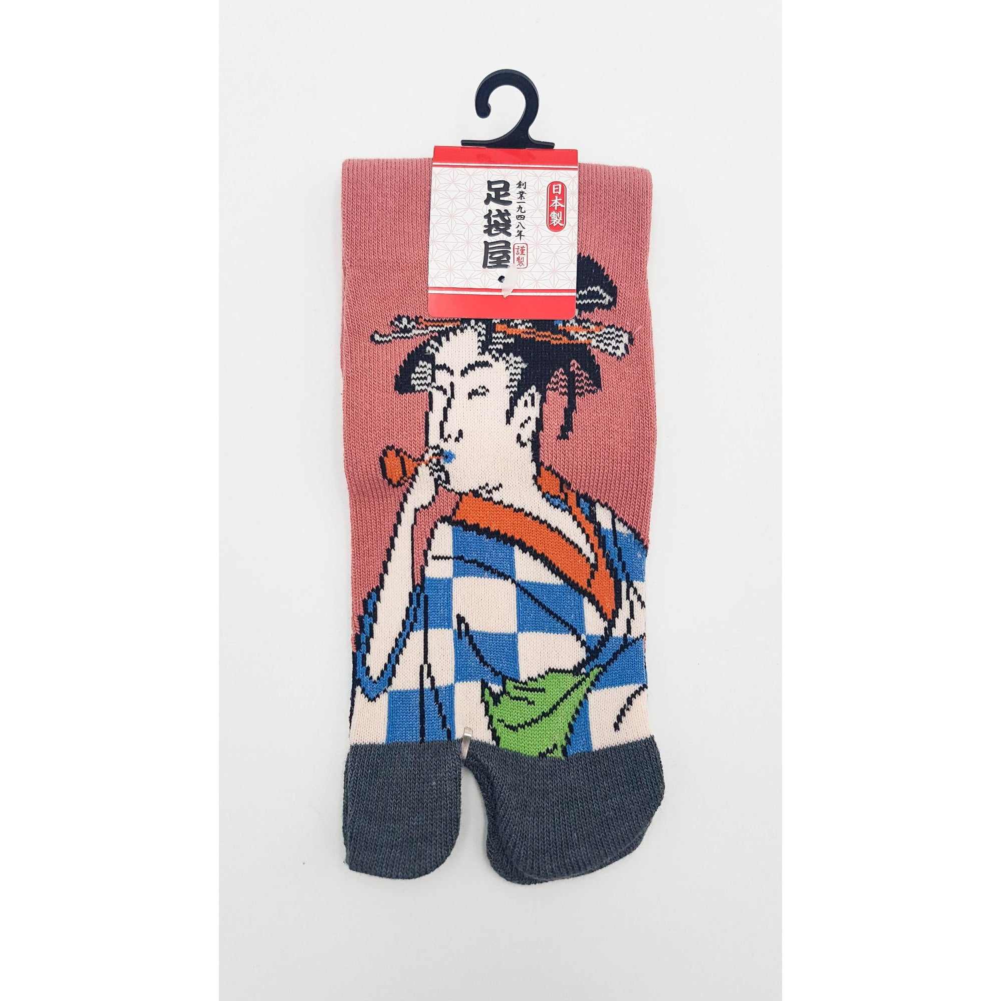 Chaussettes Japonaises Tabi - Motif Femme Japonaise - Taille Eu34-40 - par lot de 6 paires
