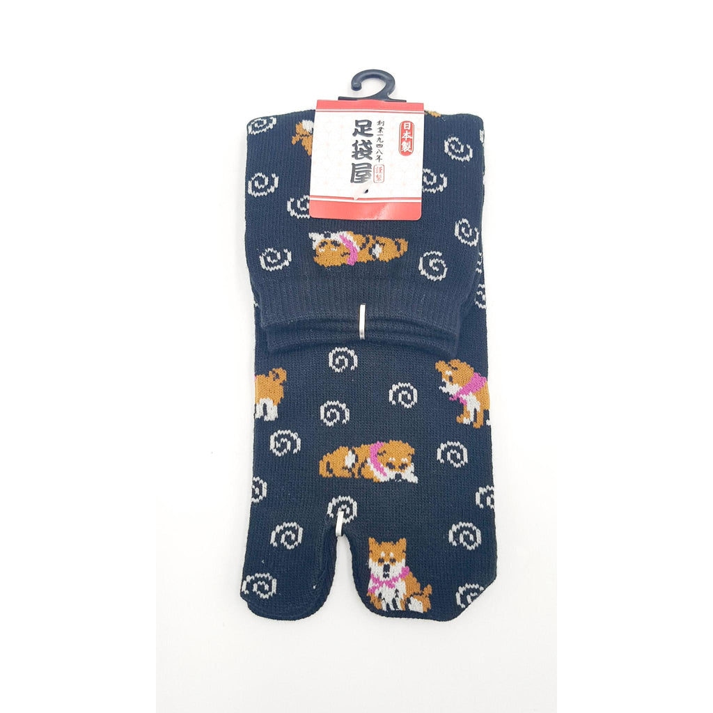 Chaussettes Japonaises Tabi - Motif Shiba Inu Taille Eu34-40 - par lot de 6 paires