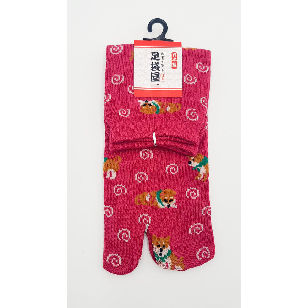 Chaussettes Japonaises Tabi - Motif Shiba Inu Taille Eu34-40 - par lot de 6 paires