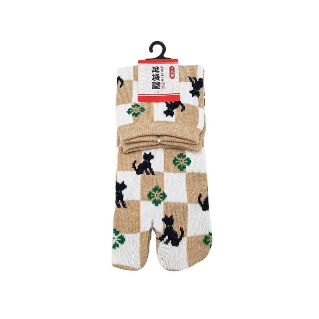 Chaussettes Japonaises Tabi - Motif Neko Chat Taille Eu34-40 - par lot de 6 paires
