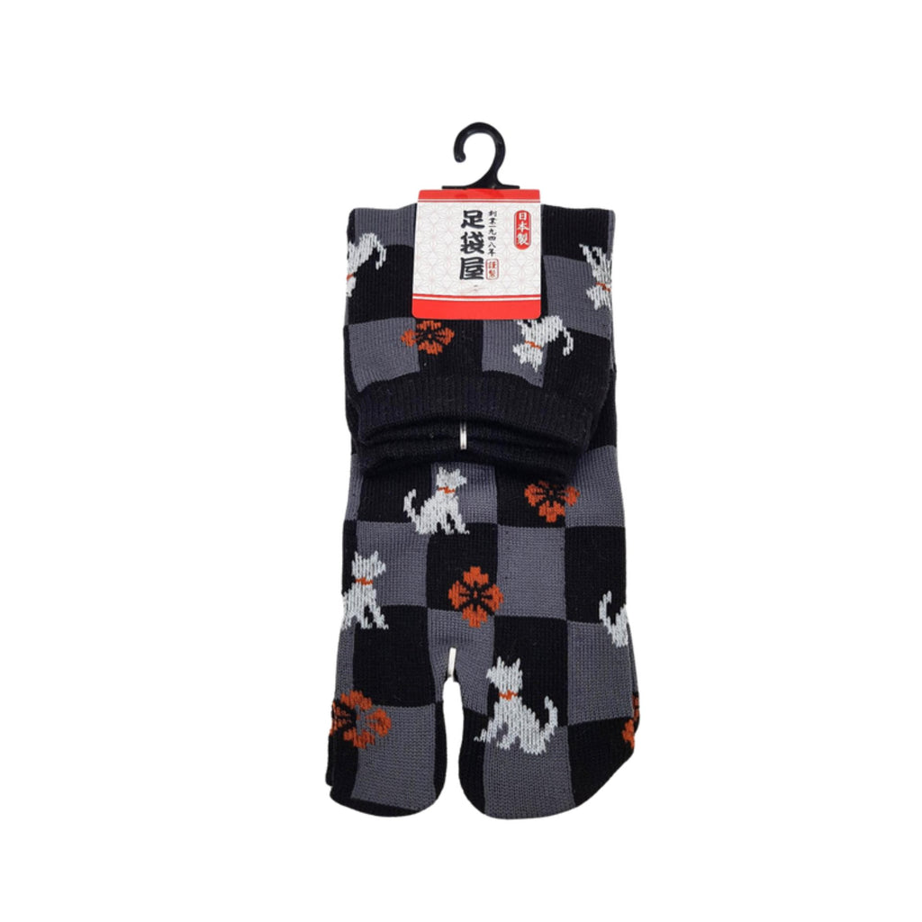 Chaussettes Japonaises Tabi - Motif Neko Chat Taille Eu34-40 - par lot de 6 paires