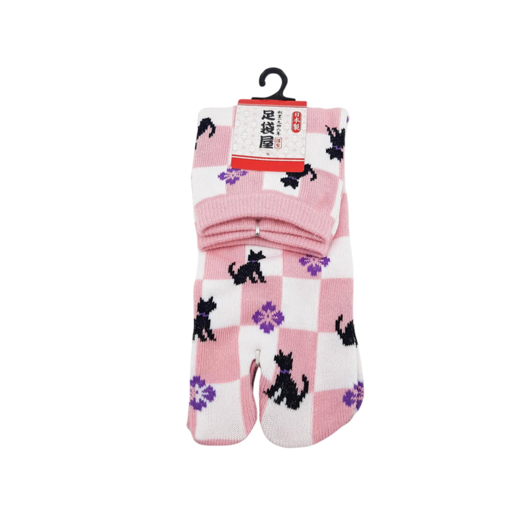 Chaussettes Japonaises Tabi - Motif Neko Chat Taille Eu34-40 - par lot de 6 paires