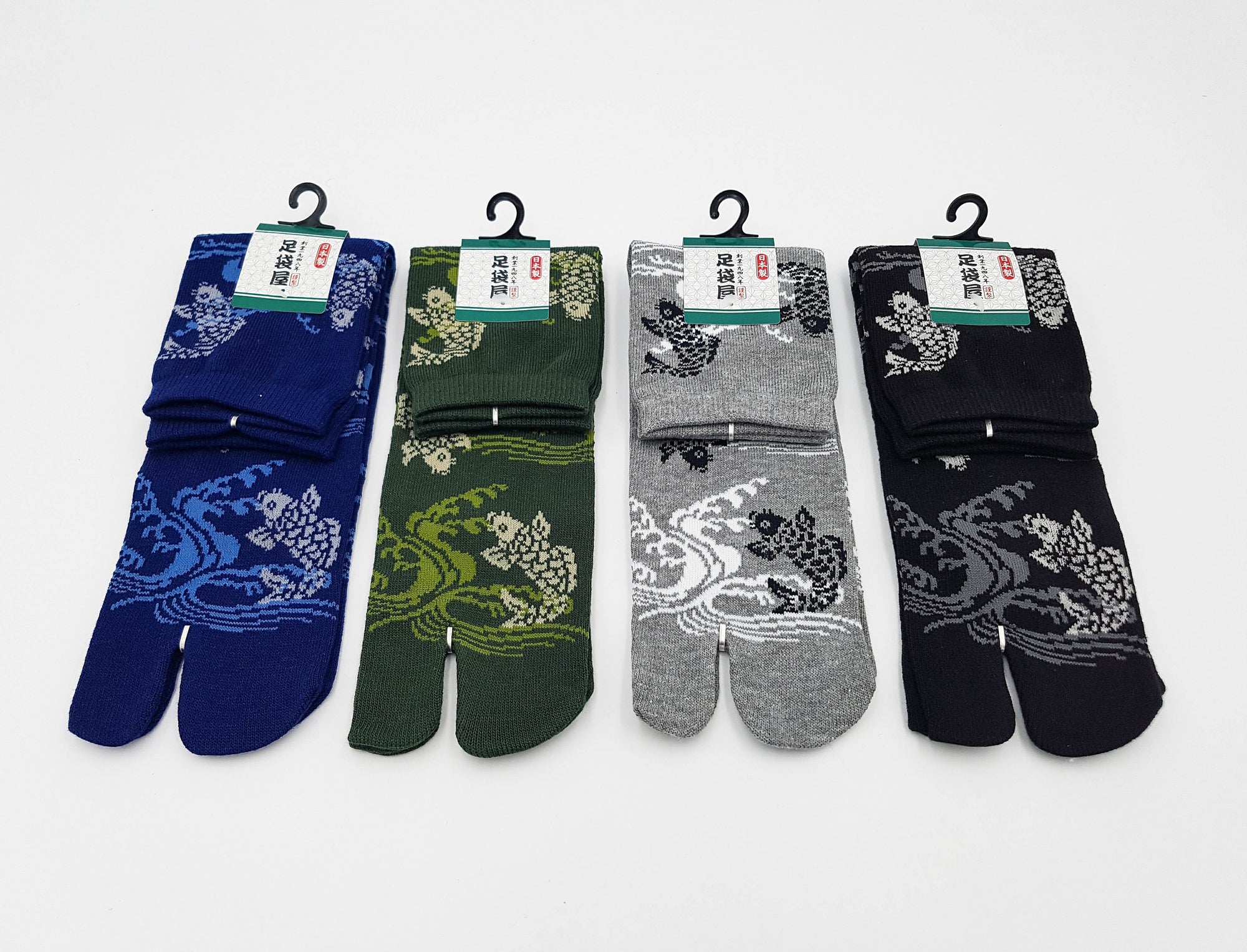 Chaussettes Japonaises Tabi - Motif Koi Carpe flottante - Taille Eu 40-45 - Lot 6
