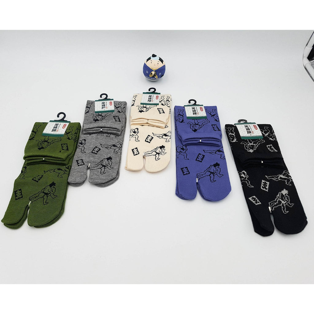 Chaussettes Japonaises Tabi - Motif Sumo mini - Taille Eu 40-45 - par lot de 6 paires