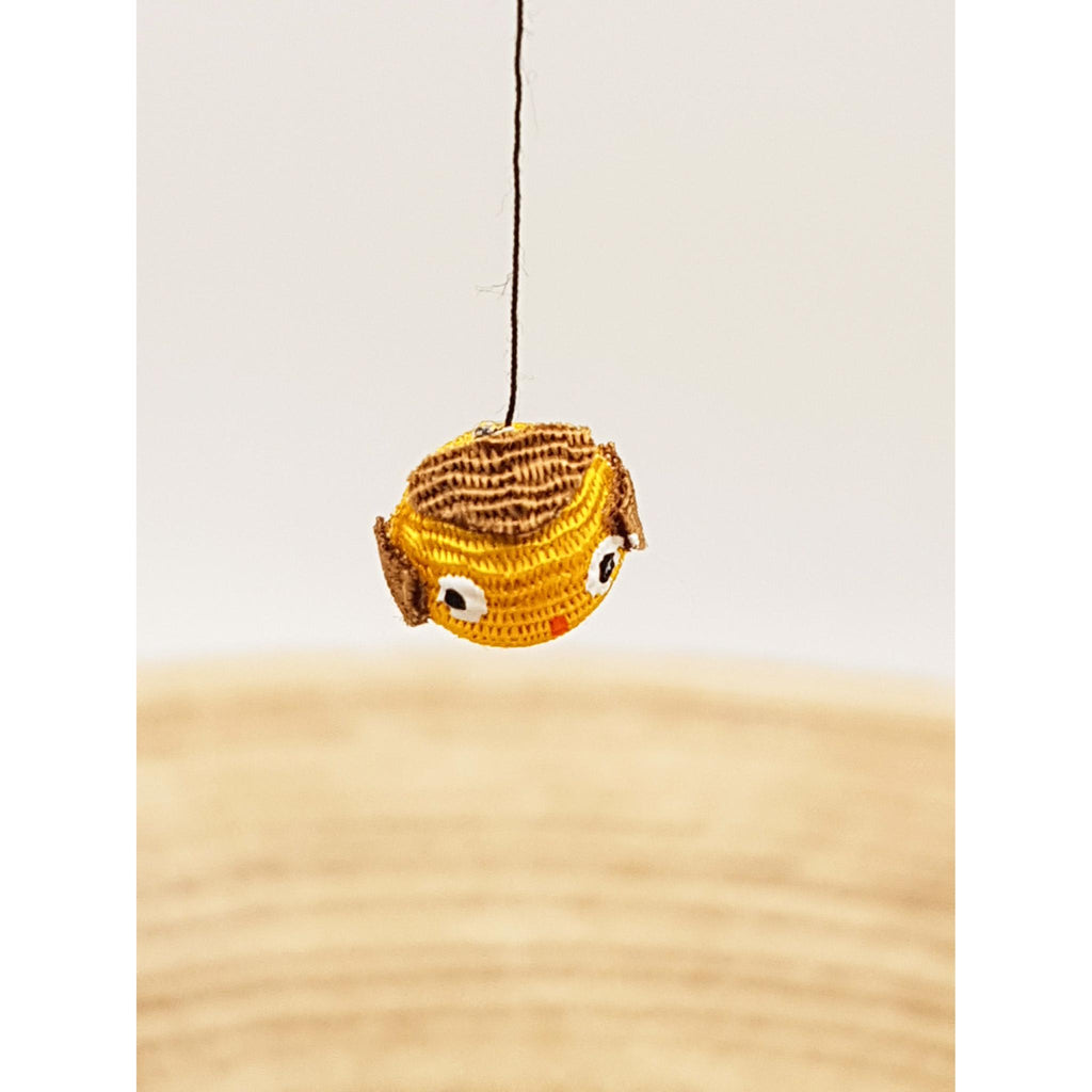 Figurine porte-bonheur Animaux en tissu japonais et bambou fait main
