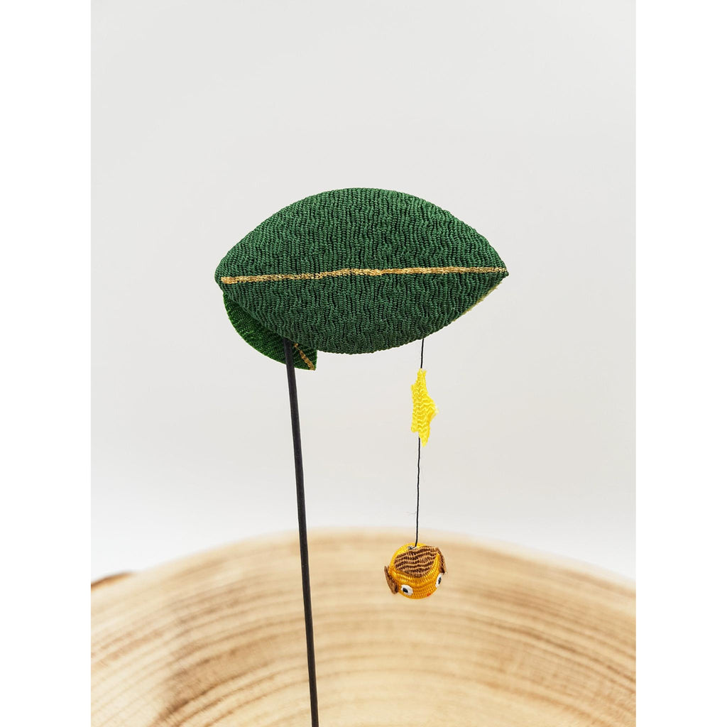 Figurine porte-bonheur Animaux en tissu japonais et bambou fait main