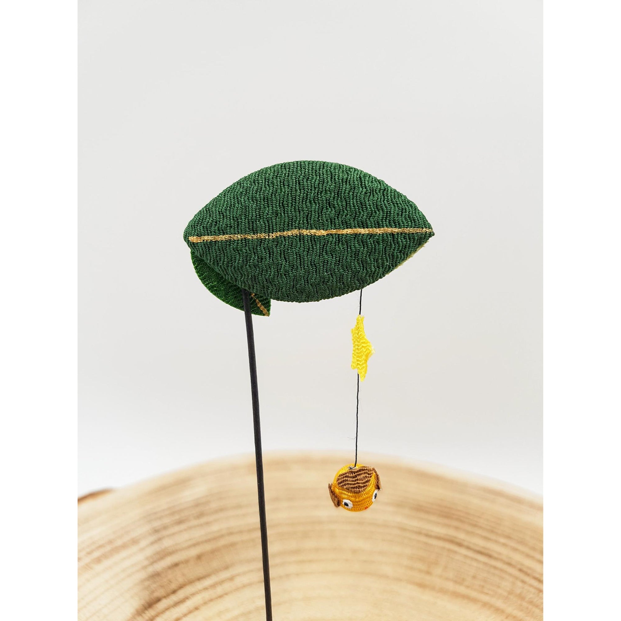 Figurine porte-bonheur Animaux en tissu japonais et bambou fait main