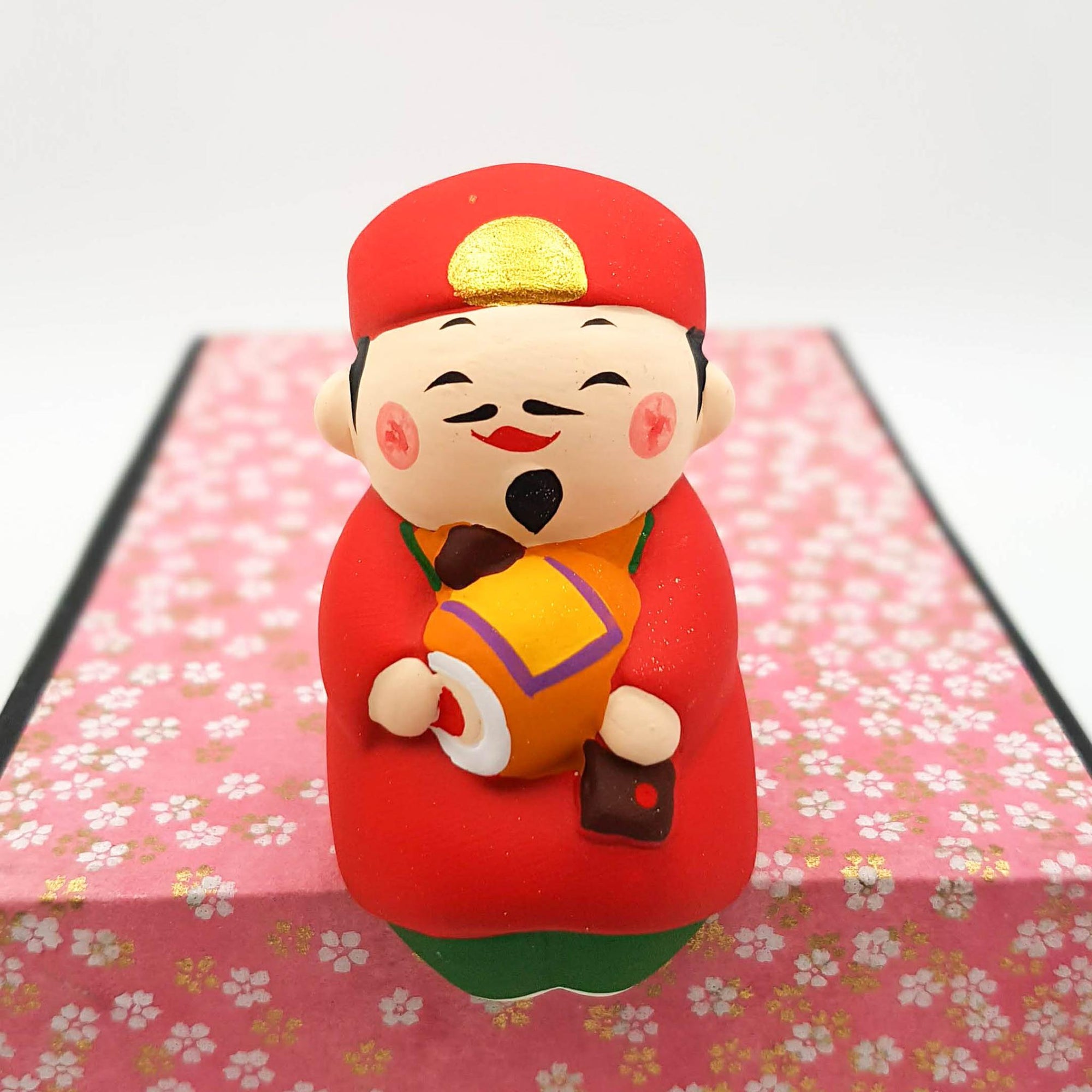 Figurines Osuwari assises en terre cuite et peint Japon fait main artisanal