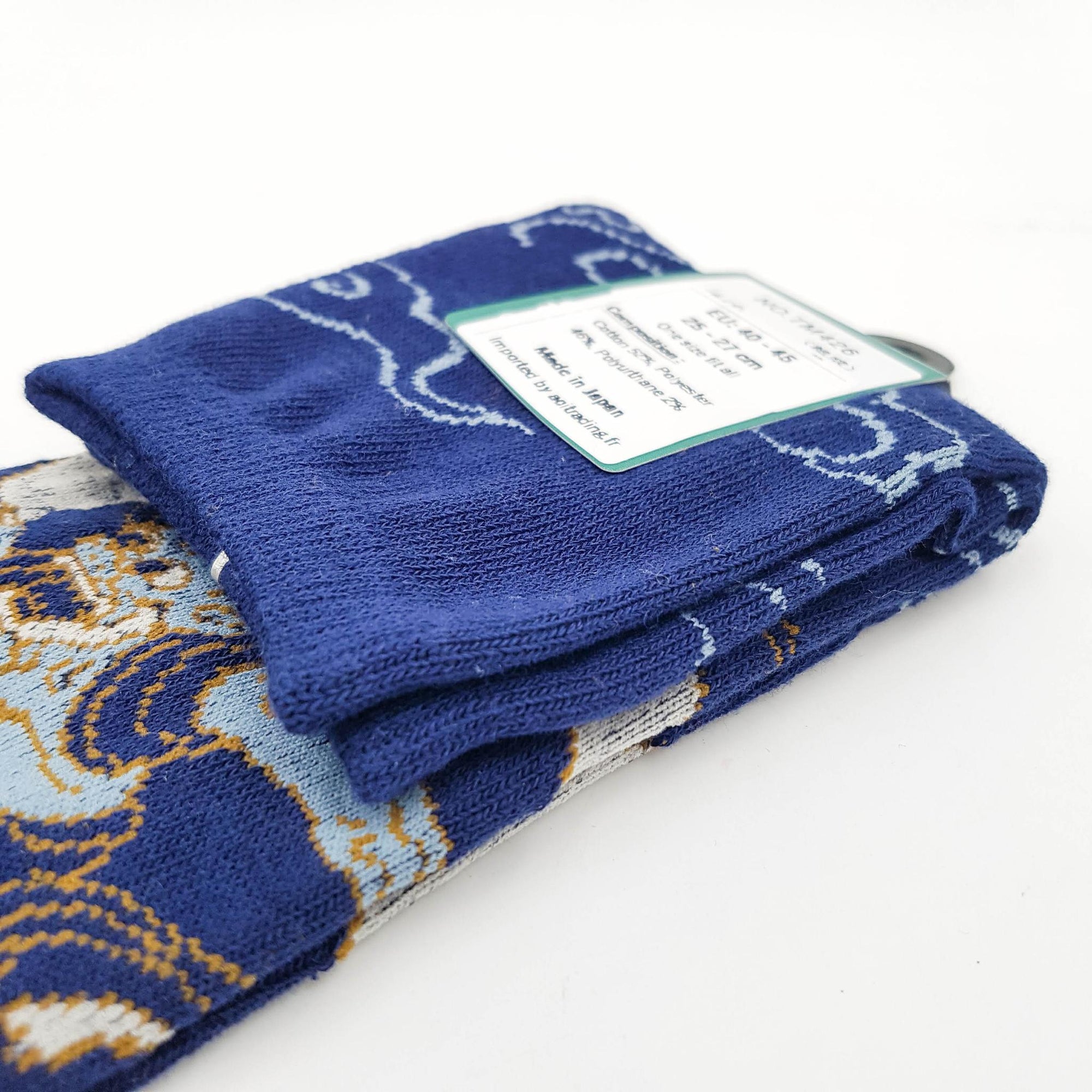 Chaussettes Japonaises Tabi en coton - Fujin et Raijin Taille Large