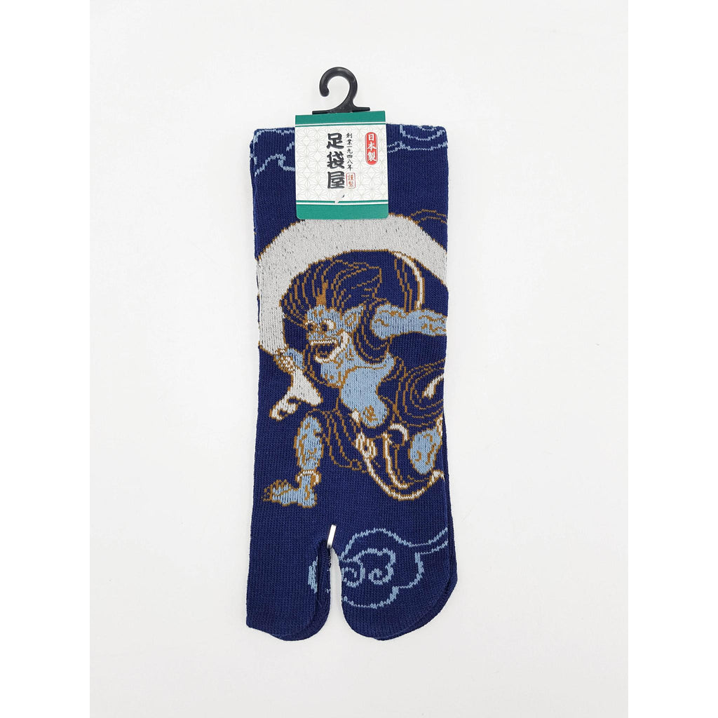 Chaussettes Japonaises Tabi en coton - Fujin et Raijin Taille Large