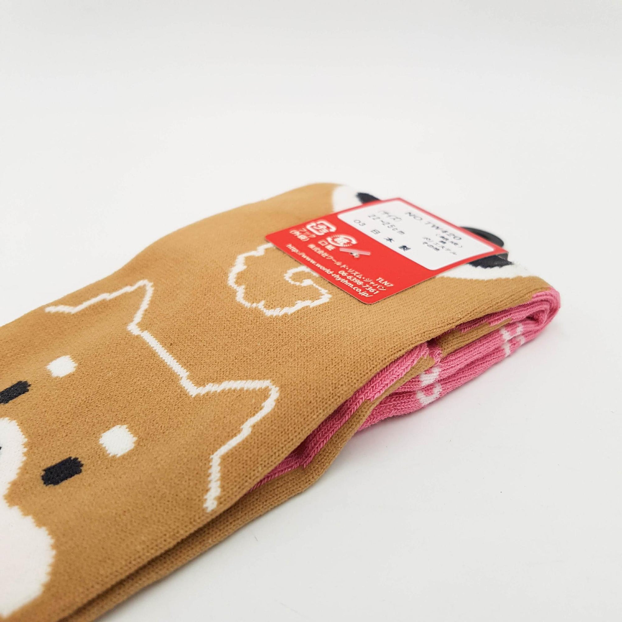 Chaussettes Japonaises Tabi - Motif otif Shiba Inu Kawaii - Taille Eu34-40 - par lot de 6 paires