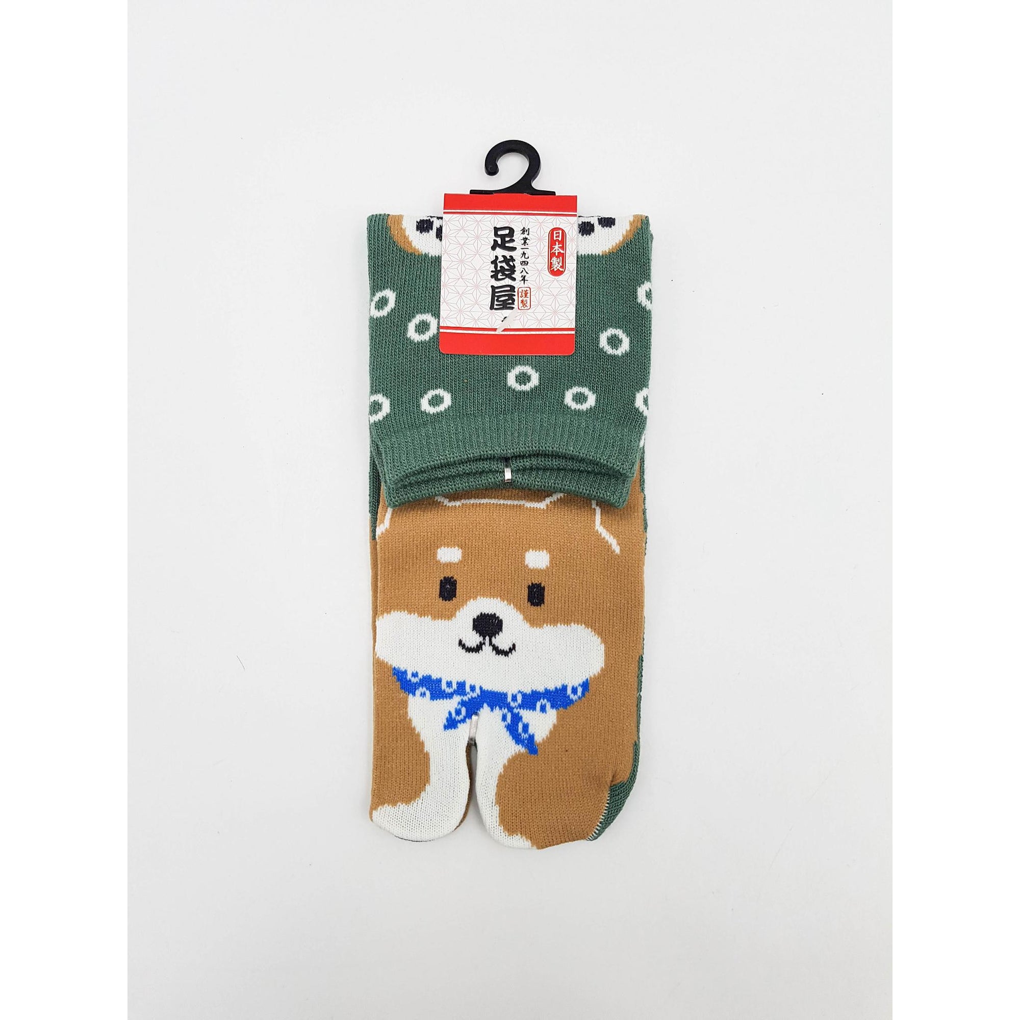 Chaussettes Japonaises Tabi - Motif otif Shiba Inu Kawaii - Taille Eu34-40 - par lot de 6 paires