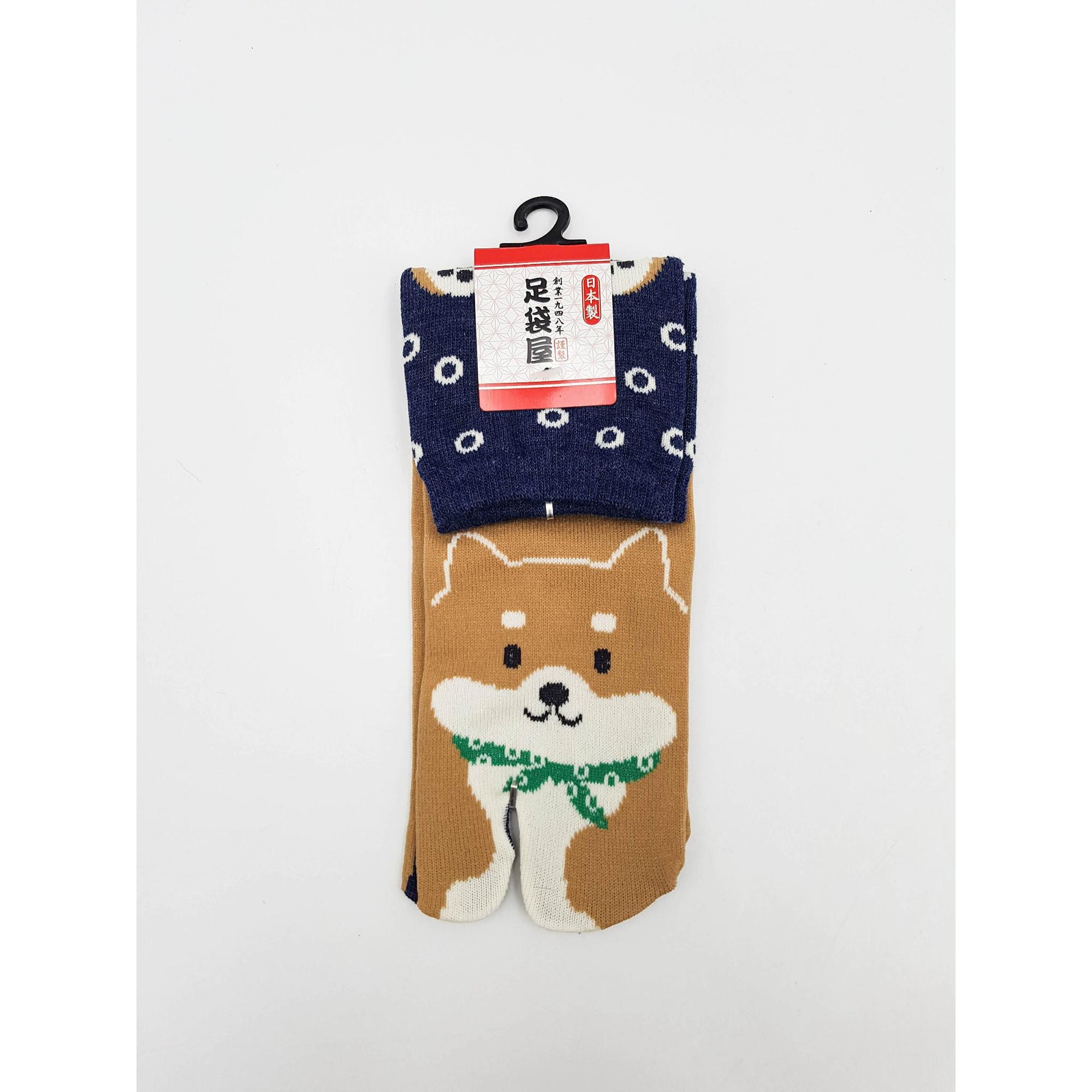 Chaussettes Japonaises Tabi - Motif otif Shiba Inu Kawaii - Taille Eu34-40 - par lot de 6 paires