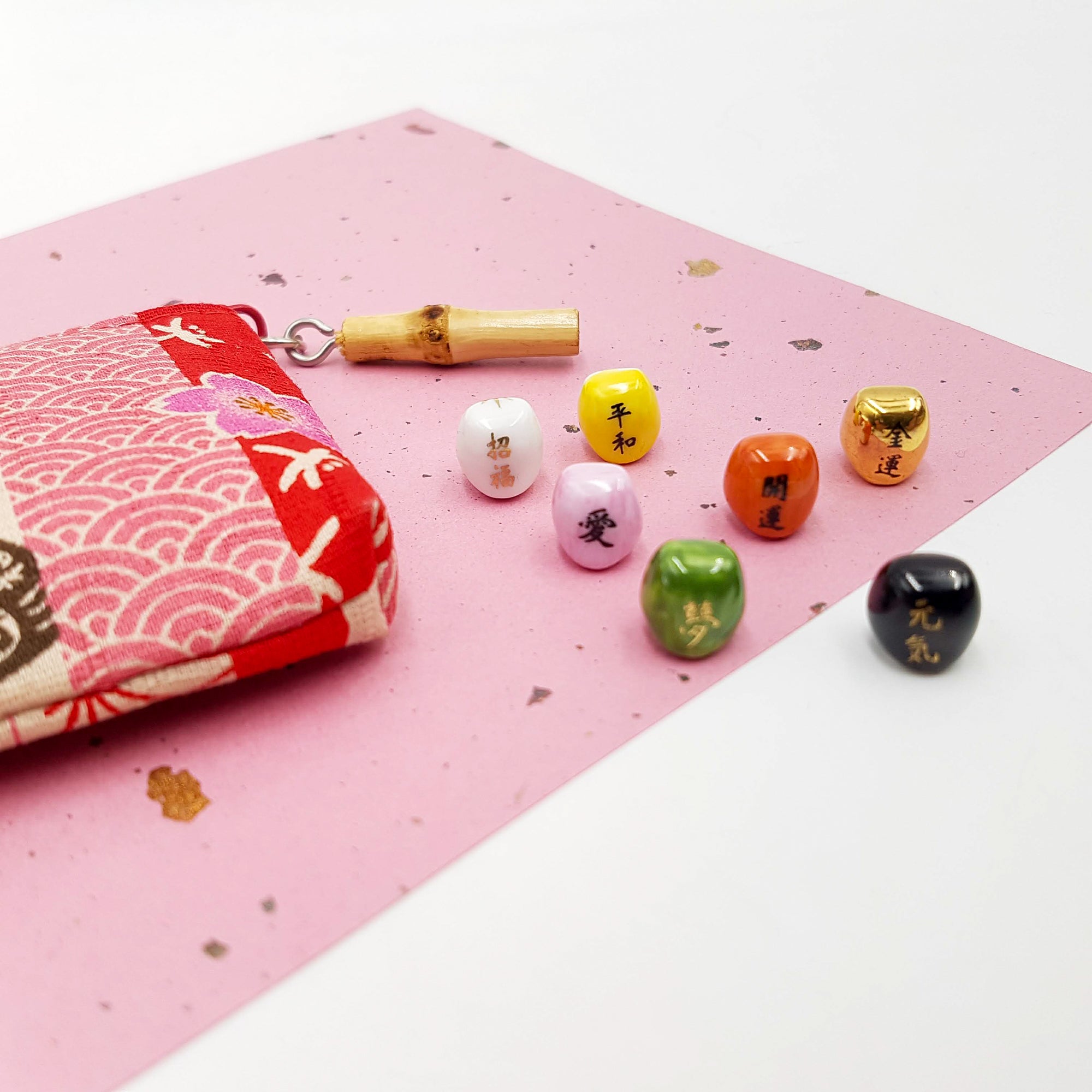 Set of small Japanese ceramic lucky charms Owls hand painted in Japan