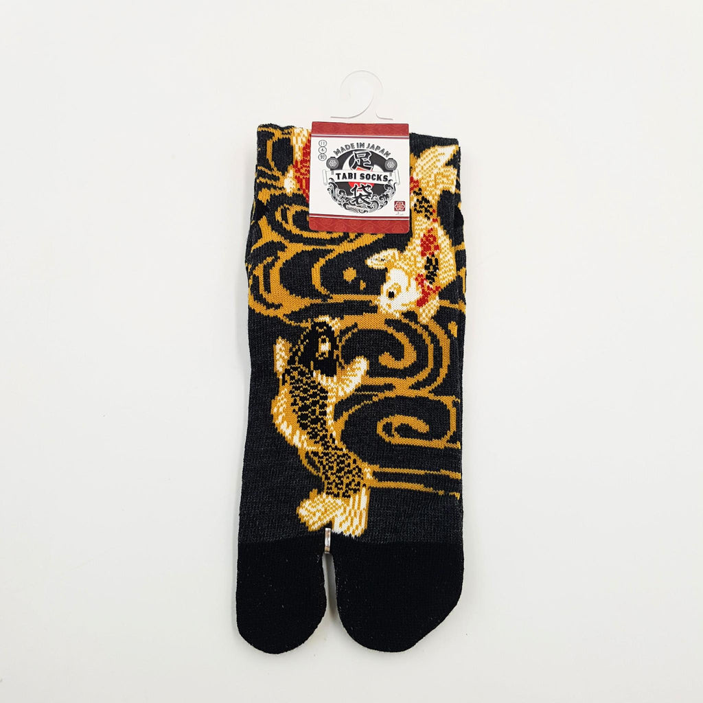 Chaussettes Japonaises Tabi - Motif Carpes Koï  - Taille Eu34-40 - par lot de 6 paires