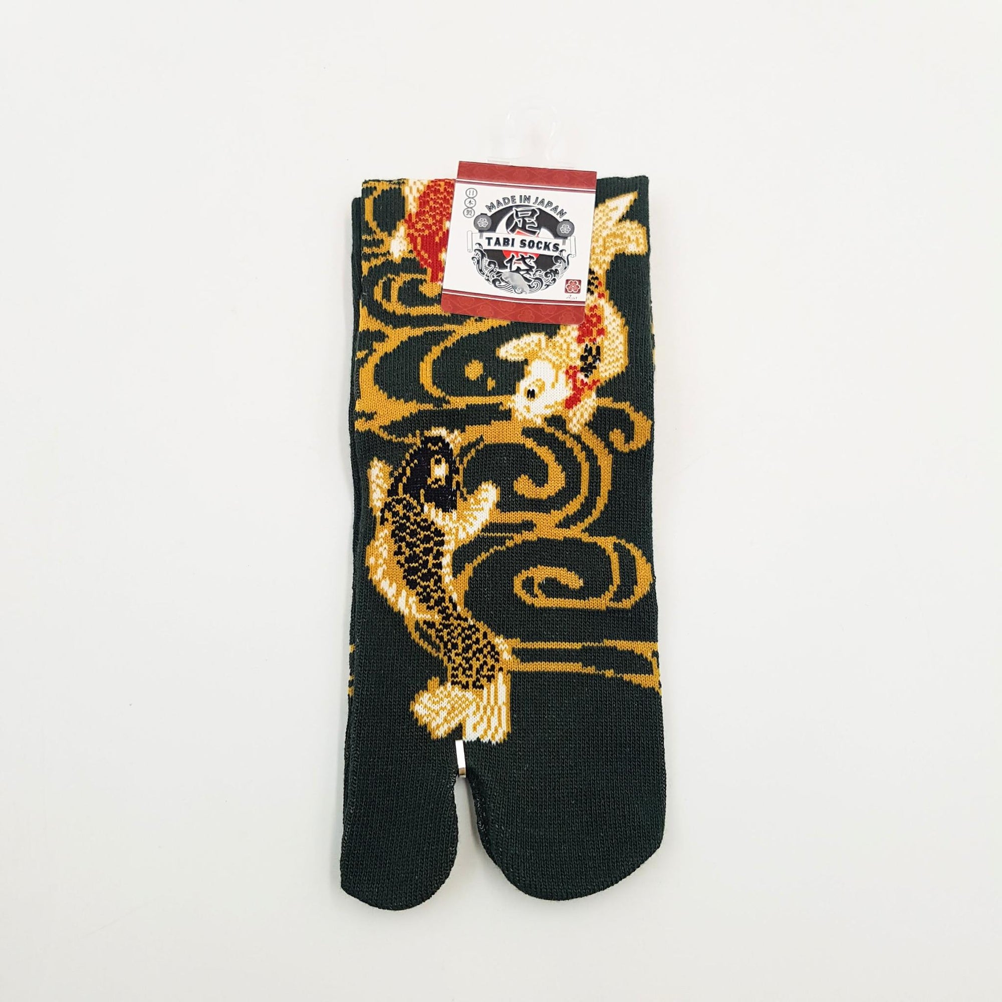 Chaussettes Japonaises Tabi - Motif Carpes Koï  - Taille Eu34-40 - par lot de 6 paires