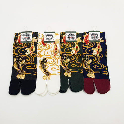 Japanese Cotton Tabi Socks - Koi Size Large