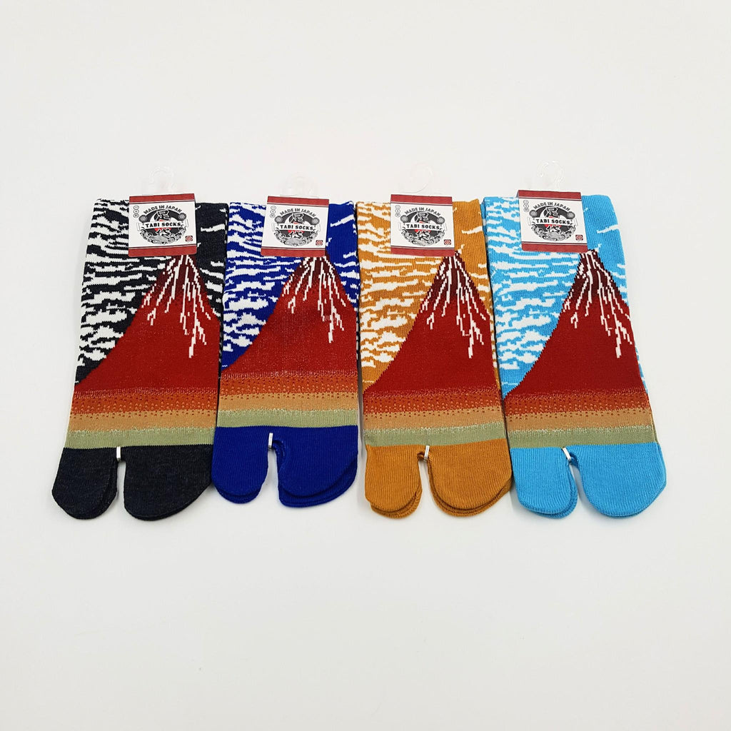 Chaussettes Japonaises Tabi - Motif Mont Fuji Taille Eu34-40 - par lot de 6 paires