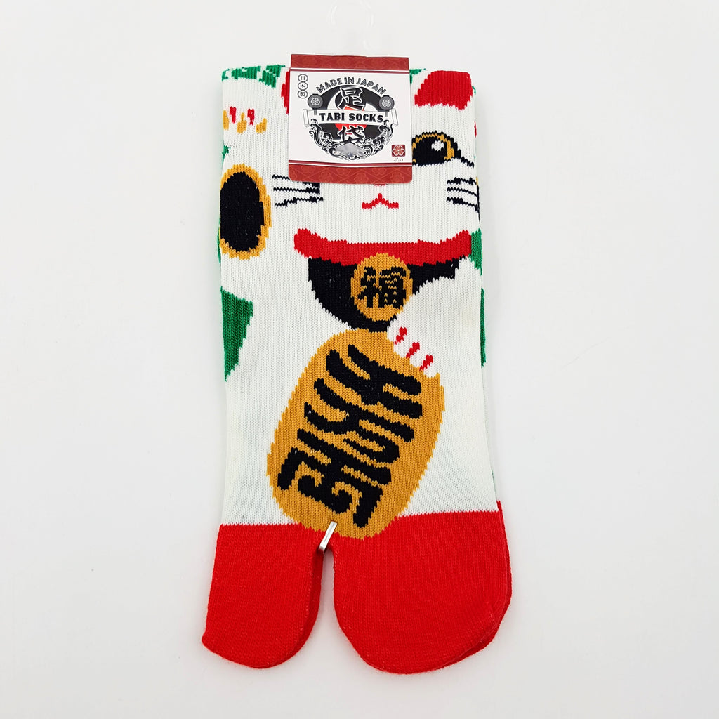 Chaussettes Japonaises Tabi - Motif Manekineko Taille Eu34-40 - par lot de 6 paires