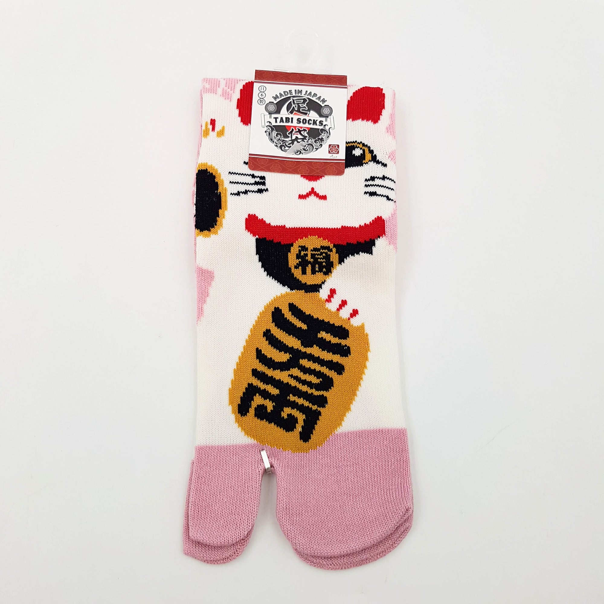 Chaussettes Japonaises Tabi - Motif Manekineko Taille Eu34-40 - par lot de 6 paires
