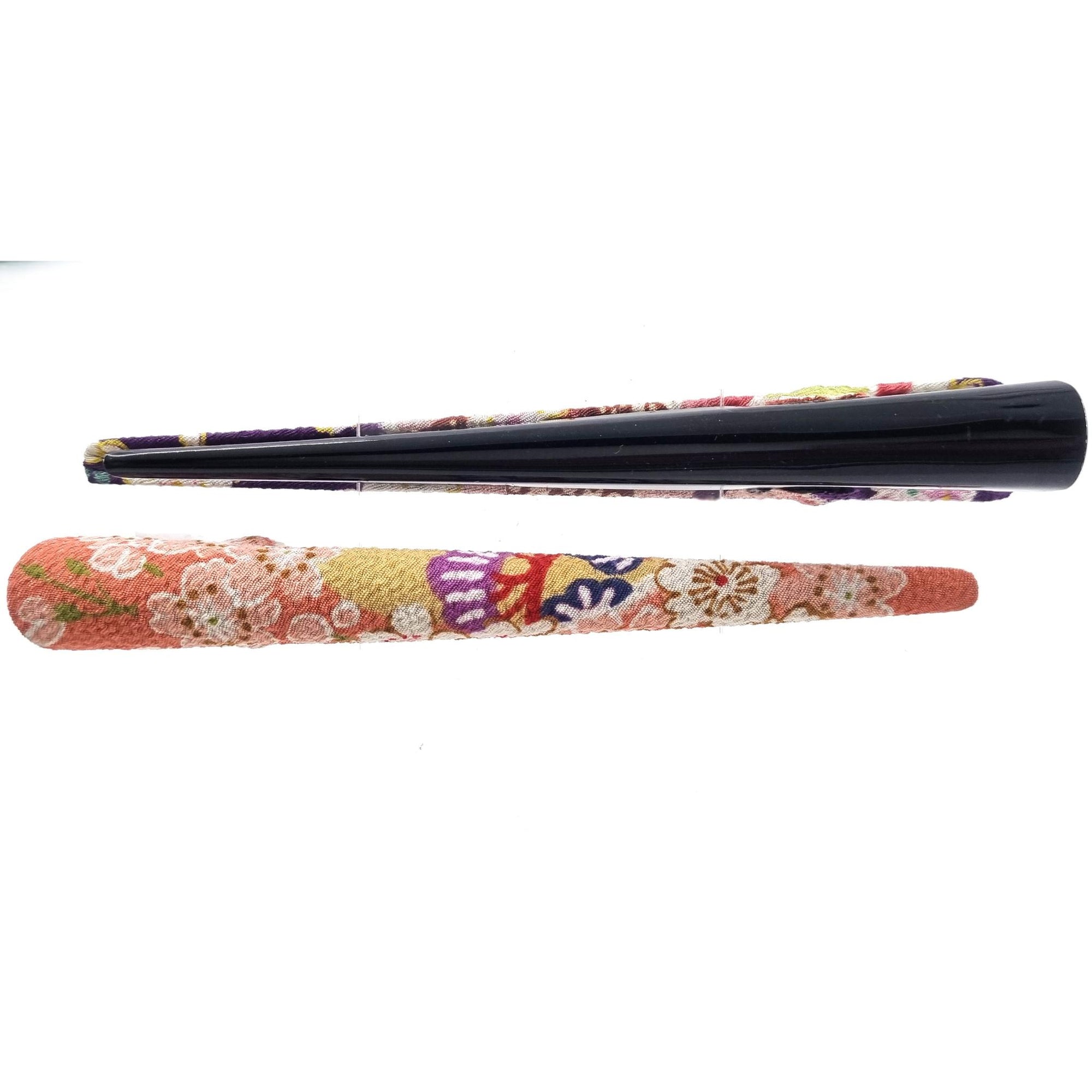 Pince à cheveux en tissu japonais et résine à motif de fleur -Lot 5